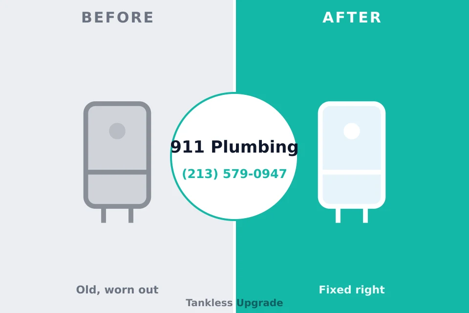 Before and after: plumbing repair Lucas, TX